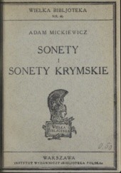Okładka książki Sonety i Sonety Krymskie Adam Mickiewicz