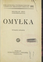 Okładka książki Omyłka Bolesław Prus