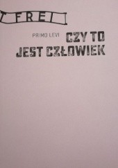 Okładka książki Czy to jest człowiek Primo Levi