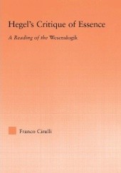 Okładka książki Hegel's Critique of Essence Franco Cirulli