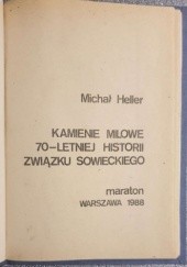 Okładka książki Kamienie milowe 70-letniej historii Związku Sowieckiego Michał Heller