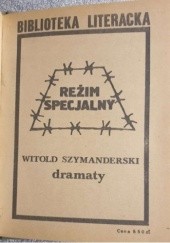 Okładka książki Reżim specjalny Witold Szymanderski