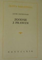 Okładka książki Zgodnie z prawem Jacek Bocheński