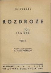 Okładka książki Rozdroże. Tom II Franz Werfel