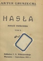 Okładka książki Hasła. Tom II Artur Gruszecki