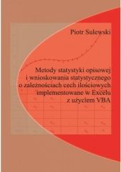 Okładka książki Metody statystyki opisowej i wnioskowania statystycznego Piotr Sulewski