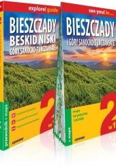 Okładka książki Bieszczady Beskid Niski, Góry Sanocko-Turczańskie przewodnik + mapa praca zbiorowa