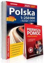 Okładka książki Polska; atlas samochodowy + instrukcja pierwszej pomocy 1:250 000 praca zbiorowa