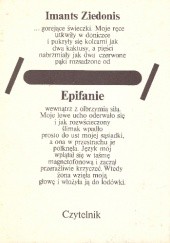 Okładka książki Epifanie Imants Ziedonis
