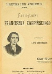Okładka książki Pamiętniki Franciszek Karpiński