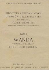 Okładka książki Wanda: tragedia w 5 aktach Tekla Łubieńska