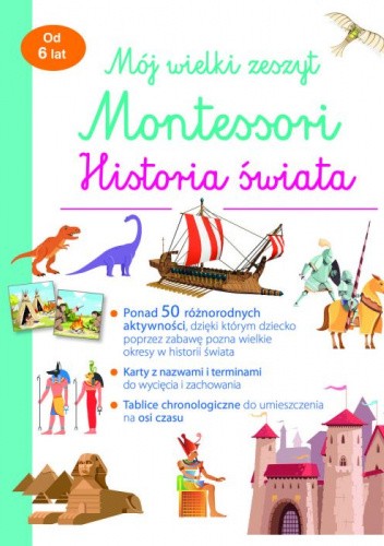 Okładki książek z serii Mój wielki zeszyt Montessori