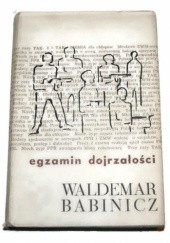 Okładka książki Egzamin dojrzałości Waldemar Babinicz