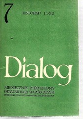 Okładka książki Dialog, nr 7 / listopad 1982 Marian Hemar