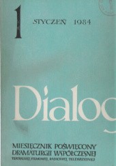 Okładka książki dialog, nr 1 styczeń 1984 Bolesław Leśmian, Jacek Sieradzki