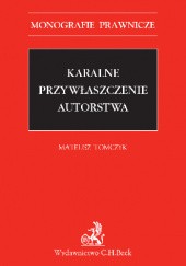 Okładka książki Karalne przywłaszczenie autorstwa Mateusz Tomczyk