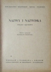 Okładka książki Nazwy i nazwiska, porady językowe. Stanisław Urbańczyk