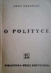 Okładka książki O polityce