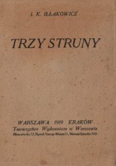 Okładka książki Trzy struny Kazimiera Iłłakowiczówna