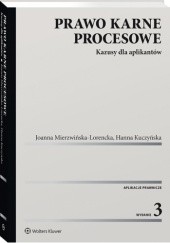 Okładka książki Prawo karne procesowe Kazusy dla aplikantów Hanna Kuczyńska