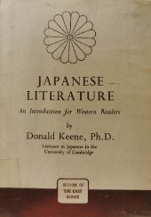 Okładka książki Japanese literature: An introduction for Western readers Donald Keene