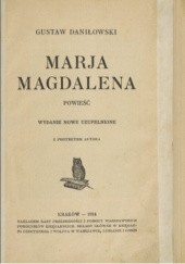 Okładka książki Maria Magdalena Gustaw Daniłowski