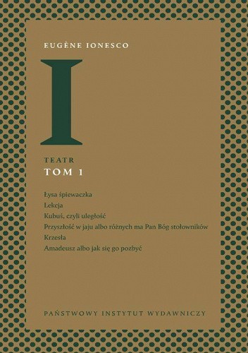 Okładki książek z cyklu Eugène Ionesco. Teatr