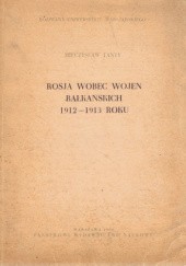 Okładka książki Rosja wobec wojen bałkańskich 1912-1913 roku Mieczysław Tanty