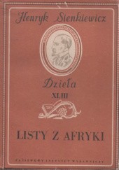 Okładka książki Listy z Afryki Henryk Sienkiewicz