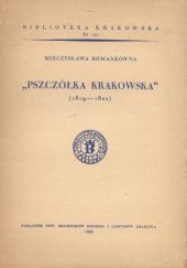 Okładka książki "Pszczółka Krakowska" (1819-1822) Mieczysława Romankówna