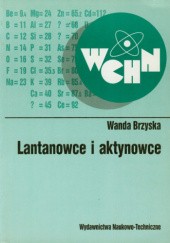 Okładka książki Lantanowce i aktynowce Wanda Brzyska