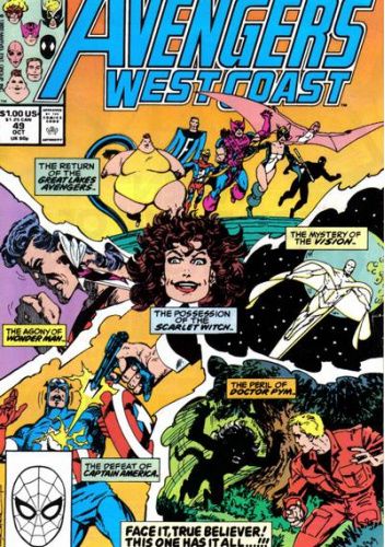 Okładki książek z cyklu Avengers West Coast