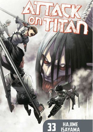 Okładki książek z serii Attack on titan
