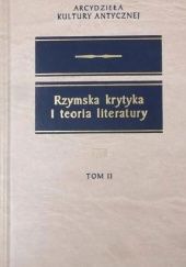 Okładka książki Rzymska krytyka i teoria literatury t.II Stanisław Stabryła, praca zbiorowa