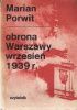 Okładka książki Obrona Warszawy wrzesień 1939 Marian Porwit