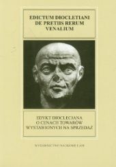 Okładka książki Edykt Dioclecjana o cenach towarów wystawionych na sprzedaż Dioklecjan