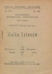 Okładka książki Walka tytanów Rafał Czeczott