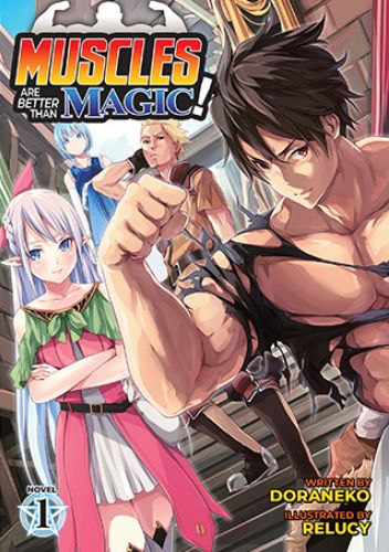 Okładki książek z cyklu Muscles are Better Than Magic (light novel)