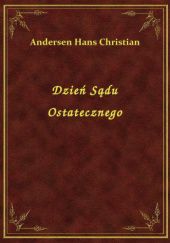 Okładka książki dzień sądu ostatecznego Hans Christian Andersen
