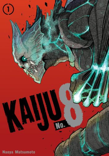 Okładki książek z cyklu Kaiju No.8