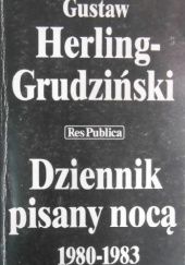 Okładka książki Dziennik pisany nocą 1980-1983 Gustaw Herling-Grudziński