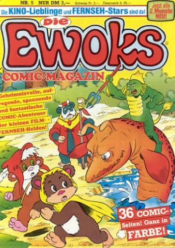 Okładki książek z cyklu Die Ewoks Comic-Magazin