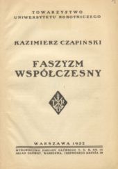 Okładka książki Faszyzm współczesny Kazimierz Czapiński