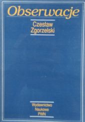 Okładka książki Obserwacje Czesław Zgorzelski