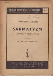 Okładka książki Sarmatyzm Franciszek Zabłocki