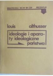 Okładka książki Ideologie i aparaty ideologiczne państwa Louis Althusser
