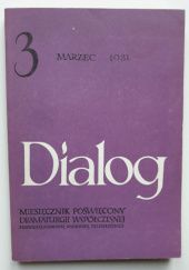 Okładka książki Dialog, nr 3 / marzec 1981 praca zbiorowa