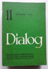 Okładka książki Dialog, nr 11 / listopad 1981 praca zbiorowa