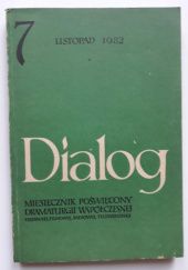 Okładka książki Dialog, nr 7 / listopad 1982 praca zbiorowa