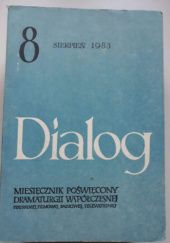 Okładka książki Dialog, nr 8 / sierpień 1983 praca zbiorowa